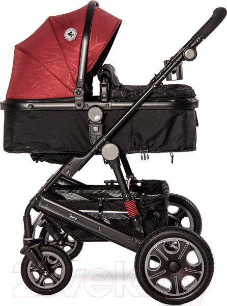 Изображение товара Детская универсальная коляска Lorelli Lora 2 в 1 Luxe Red Elephants / 10021272187