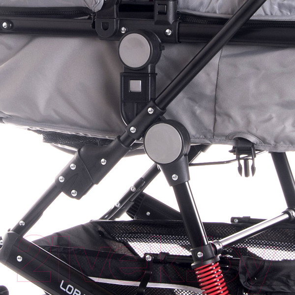 Изображение товара Детская универсальная коляска Lorelli Lora 2 в 1 Luxe Red Elephants / 10021272187