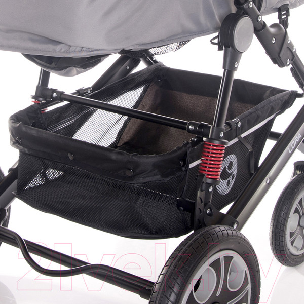 Изображение товара Детская универсальная коляска Lorelli Lora 2 в 1 Luxe Red Elephants / 10021272187