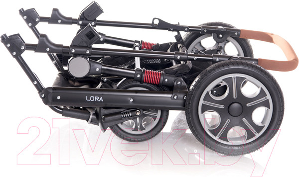 Изображение товара Детская универсальная коляска Lorelli Lora 2 в 1 Luxe Red Elephants / 10021272187