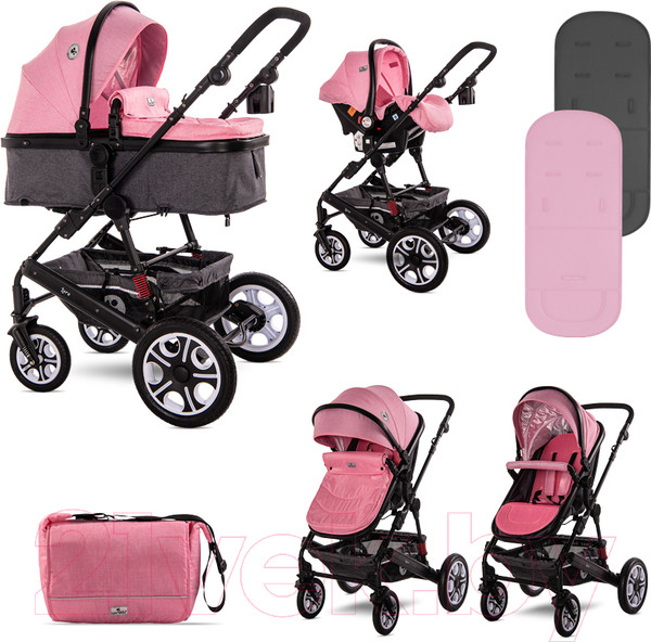 Изображение товара Детская универсальная коляска Lorelli Lora 3 в 1 Candy Pink / 10021282189