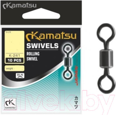 Изображение товара Вертлюг рыболовный KAMATSU К-241 10 / 552410010 (10шт)