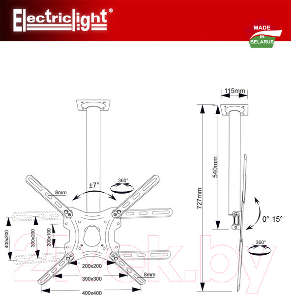 Изображение товара Кронштейн для телевизора Electric Light КБ-01-77