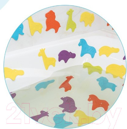 Изображение товара Набор ковриков для купания ROXY-KIDS Safari / RBM-010-CB (5шт)