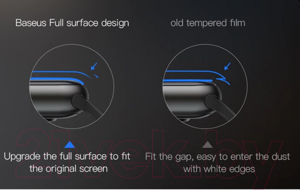 Изображение товара Защитное стекло для умных часов Baseus Для Apple Watch 1/2/3 42мм / SGAPWA4-F01