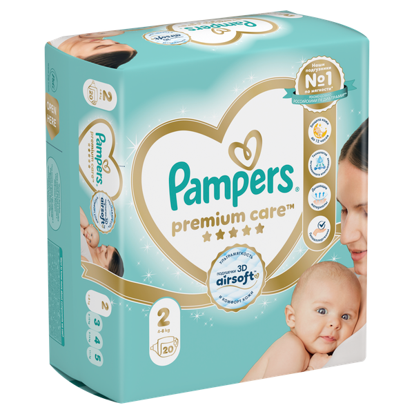 Изображение товара Подгузники детские Pampers Premium Care 2 Mini (20шт)
