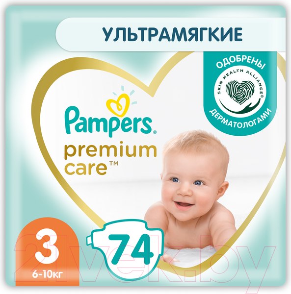 Изображение товара Подгузники детские Pampers Premium Care 3 Midi (74шт)