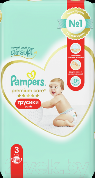 Изображение товара Подгузники-трусики детские Pampers Premium Care 3 Midi (48шт)