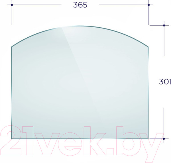 Изображение товара Стекло для печной двери Везувий Арка 217