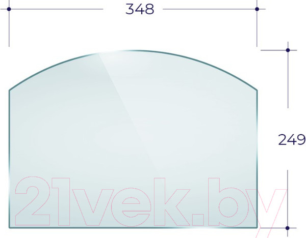 Изображение товара Стекло для печной двери Везувий 224 Арка