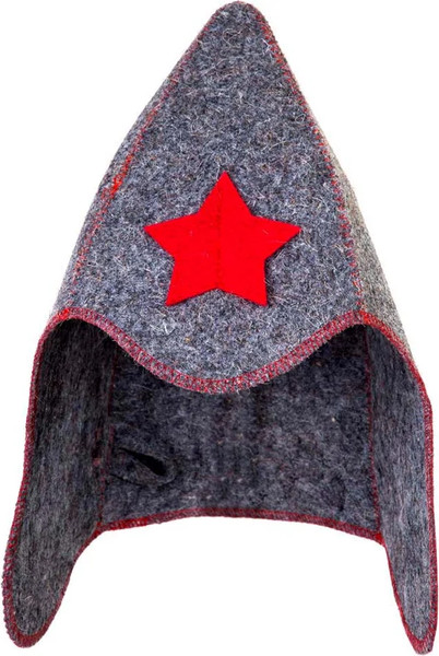 Изображение товара Шапка для бани Главбаня Будёновка / Б413 (серый)