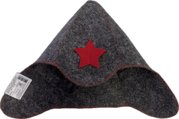 Изображение товара Шапка для бани Главбаня Будёновка / Б413 (серый)