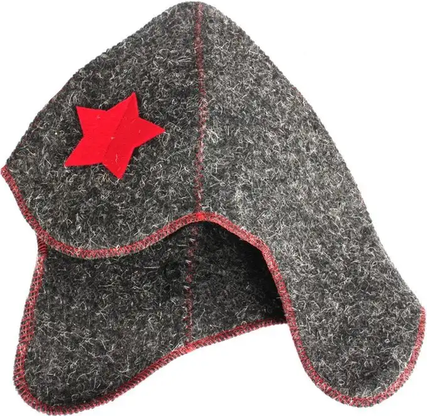 Изображение товара Шапка для бани Главбаня Будёновка / Б413 (серый)