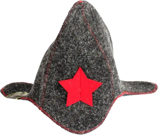 Изображение товара Шапка для бани Главбаня Будёновка / Б413 (серый)