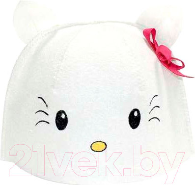 Изображение товара Шапка для бани Главбаня Китти / Б450141 (белый)