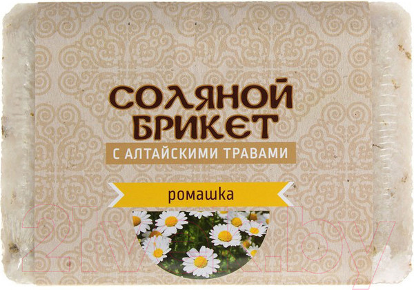 Изображение товара Соляной брикет для бани Соляная баня С алтайскими травами и ромашкой