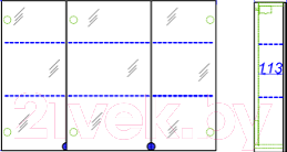 Изображение товара Шкаф с зеркалом для ванной Aqwella МС.04.10