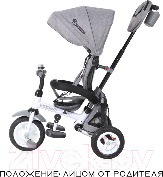 Изображение товара Трехколесный велосипед с ручкой Lorelli Moovo Air Grey Lyxe / 10050462102