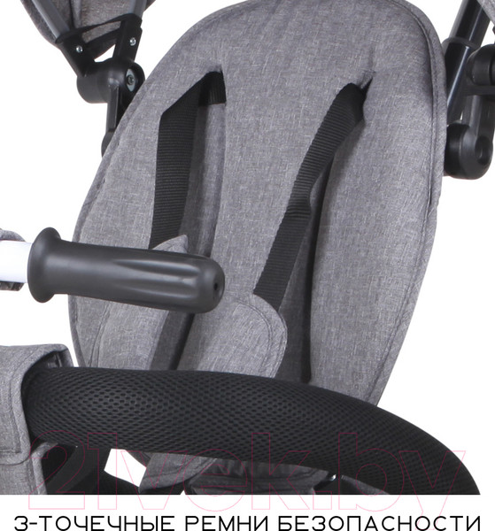 Изображение товара Трехколесный велосипед с ручкой Lorelli Moovo Air Grey Lyxe / 10050462102