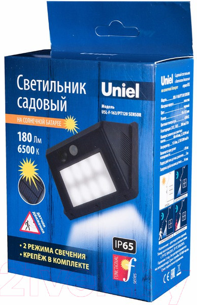Изображение товара Бра уличное Uniel Sensor USL-F-163/PT120 / UL-00003134