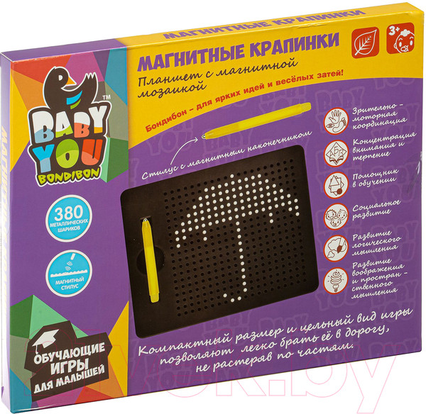 Изображение товара Развивающая игрушка Bondibon Мозаика в планшете. Магнитные крапинки / ВВ5125