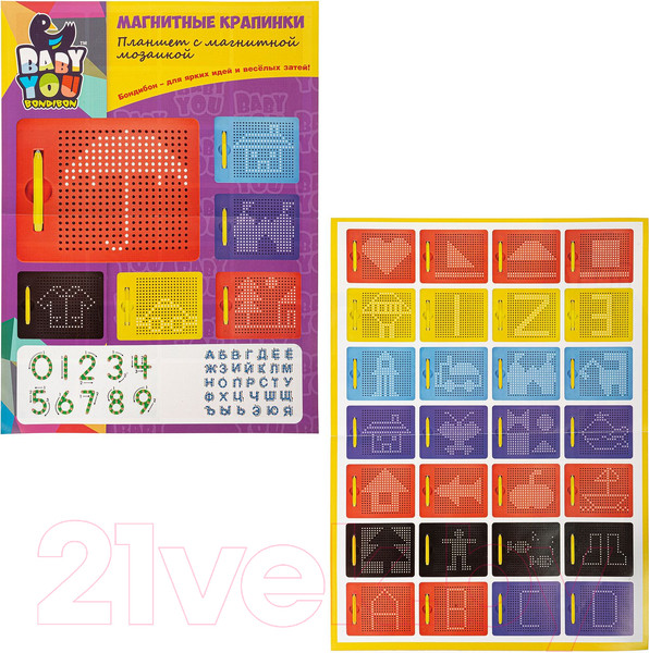 Изображение товара Развивающая игрушка Bondibon Мозаика в планшете. Магнитные крапинки / ВВ5125
