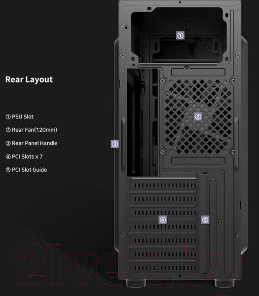 Изображение товара Корпус для компьютера Zalman T8 (черный)