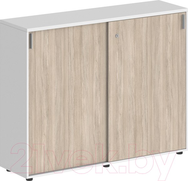 Изображение товара Тумба Norden 143.8x40x112.5 с замком / SG.712.WH.OL (белый/дуб светлый)