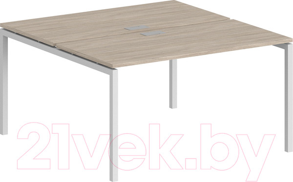 Изображение товара Комплект письменных столов Norden 160x143.8x75 / SG.246.OL.44.WH (белый/дуб светлый)