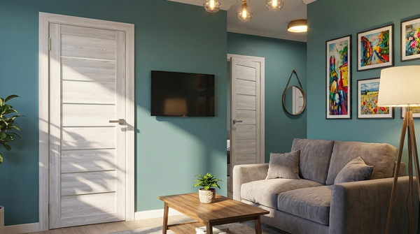 Изображение товара Дверь межкомнатная Юни Амати 01 70x200 (сканди классик/стекло белое)