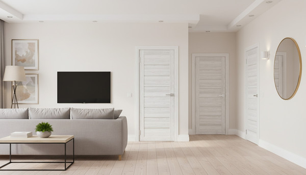 Изображение товара Дверь межкомнатная Юни Амати 01 80x200 (сканди классик/стекло белое))