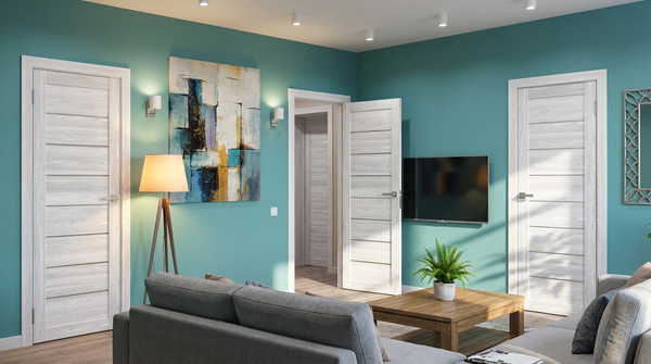 Изображение товара Дверь межкомнатная Юни Амати 01 80x200 (сканди классик/стекло белое))