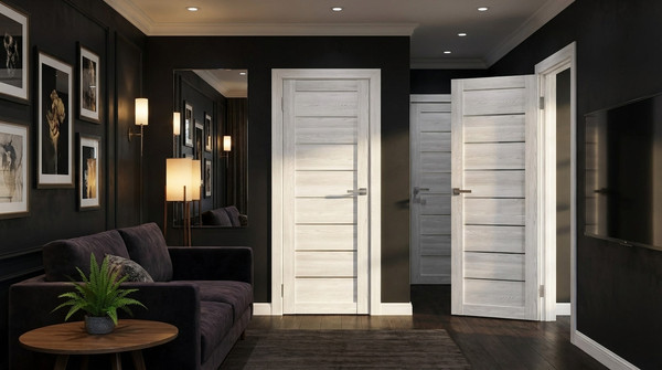 Изображение товара Дверь межкомнатная Юни Амати 01 90x200 (сканди классик/стекло белое)