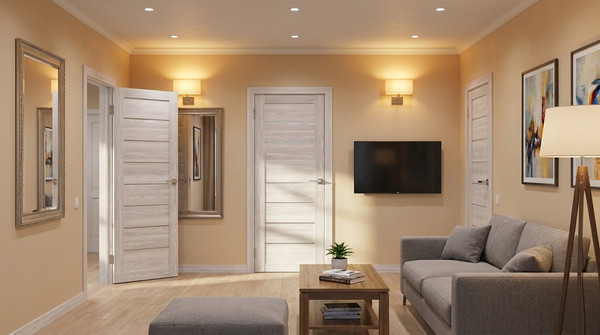 Изображение товара Дверь межкомнатная Юни Амати 01 90x200 (сканди классик/стекло белое)