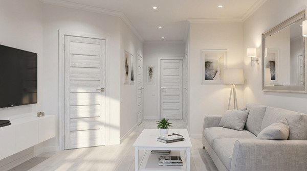 Изображение товара Дверь межкомнатная Юни Амати 01 90x200 (сканди классик/стекло белое)