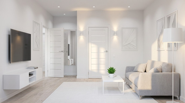 Изображение товара Дверь межкомнатная Юни Амати 01 70x200 (бьянко/стекло белое)