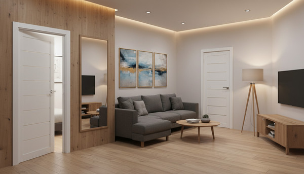 Изображение товара Дверь межкомнатная Юни Амати 01 80x200 (бьянко/стекло белое)