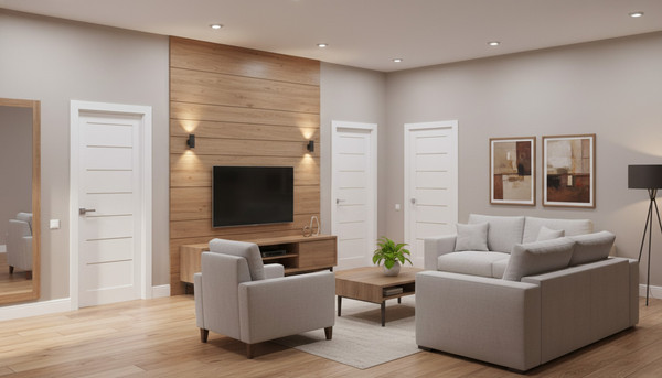 Изображение товара Дверь межкомнатная Юни Амати 01 80x200 (бьянко/стекло белое)