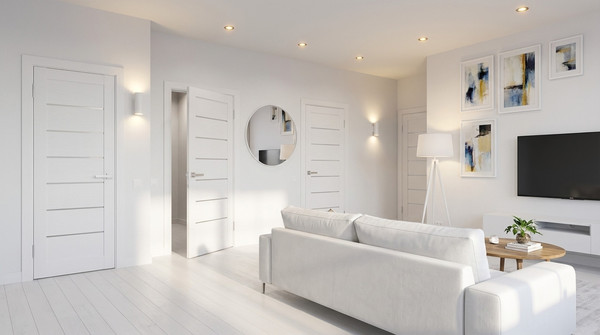 Изображение товара Дверь межкомнатная Юни Амати 01 90x200 (бьянко/стекло белое)