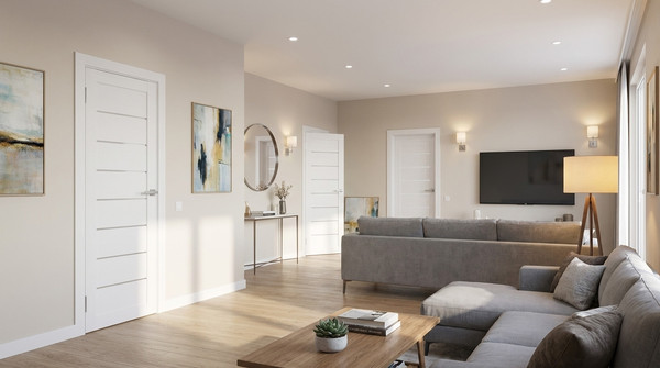 Изображение товара Дверь межкомнатная Юни Амати 01 90x200 (бьянко/стекло белое)