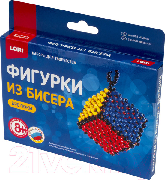 Изображение товара Набор для плетения Lori Фигурки из бисера. Кубик / Бис-088