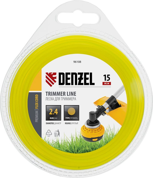 Изображение товара Леска для триммера Denzel 96108