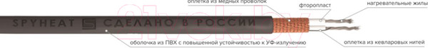 Изображение товара Греющий кабель для кровли Spyheat MFD-30-1140