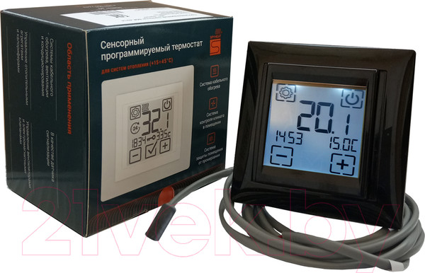 Изображение товара Терморегулятор для теплого пола Spyheat SDF-421H (черный)