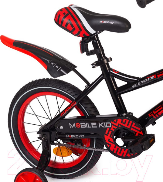 Изображение товара Детский велосипед Mobile Kid Slender 14 (черный/красный)