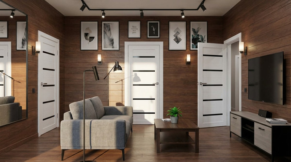 Изображение товара Дверь межкомнатная Юни Амати 01М 70x200 (черное стекло/бьянко)