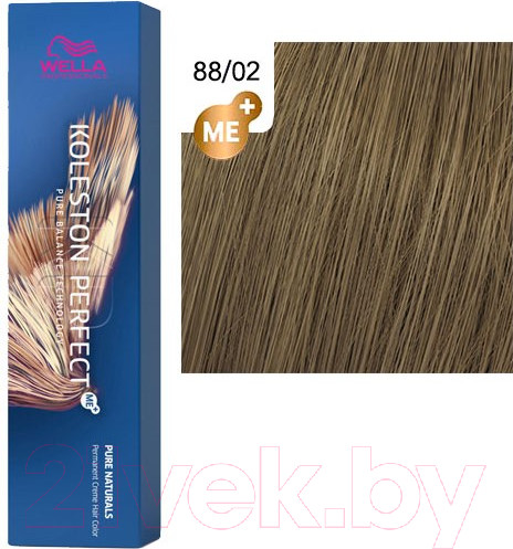 Изображение товара Крем-краска для волос Wella Professionals Koleston Perfect ME+ 88/02 (светлый блонд интенсивный натуральный матовый)