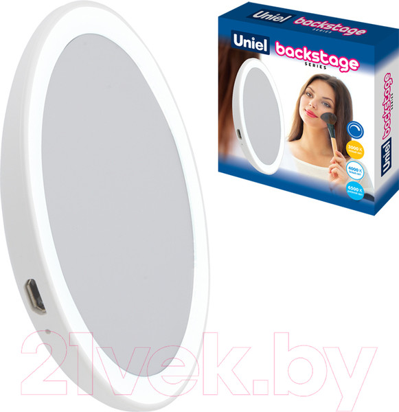 Изображение товара Зеркало карманное Uniel ULK-F73 / UL-00007899 (с подсветкой)