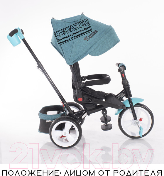 Изображение товара Трехколесный велосипед с ручкой Lorelli Jaguar Eva Black Yellow / 10050292101