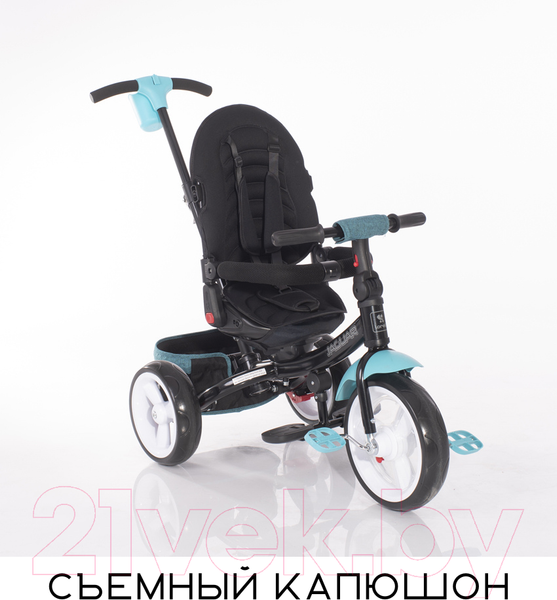 Изображение товара Трехколесный велосипед с ручкой Lorelli Jaguar Eva Black Yellow / 10050292101